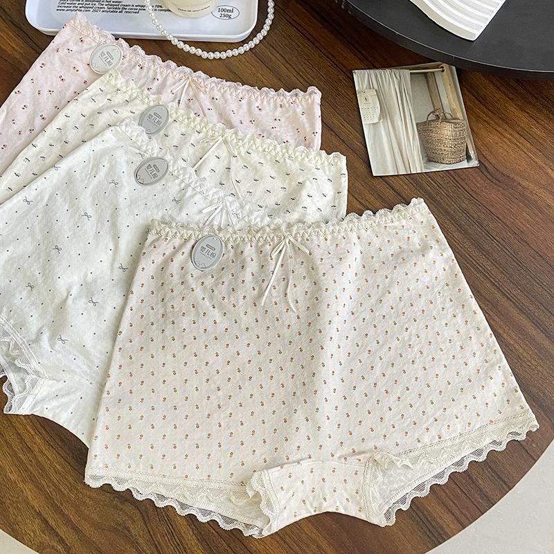 Damen Frühling und Sommer Kleine Blume Baby Baumwolle Sicherheit Unterhosen