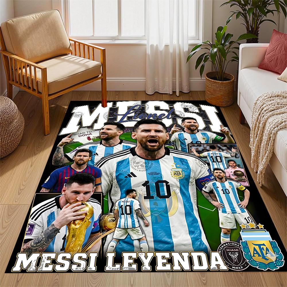 Tappeto da Pavimento Tappeto da Ufficio Celebrazione Messi dell'Argentina Perfetto per Ingresso Soggiorni Balcone Corridoio Tappeto Antiscivolo Decora Uffici