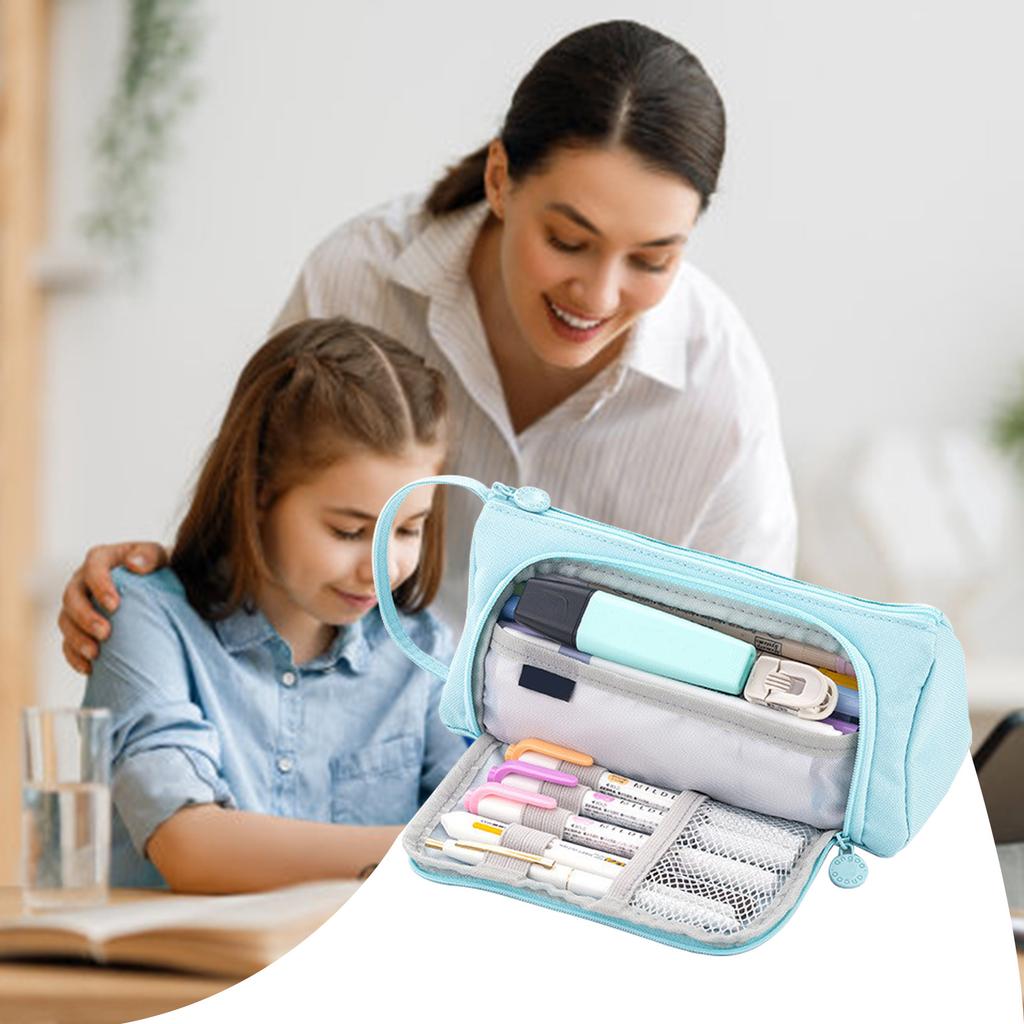 Psací potřeby Penál Velkokapacitní Penál pro žáky ZŠ Dívčí Psací taška Multifunkční Penál