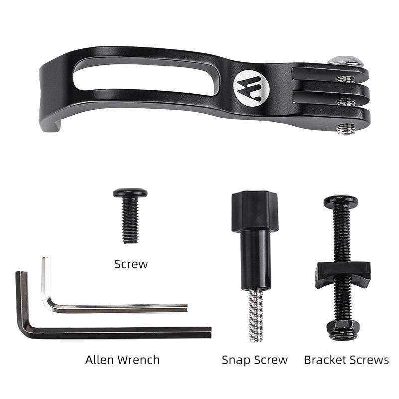 

WEST BIKING Держатель фары для передней вилки Регулируемый кронштейн из алюминиевого сплава Для спортивной камеры GOPRO Крепление для лампы Подставка Аксессуары для велосипеда чёрный