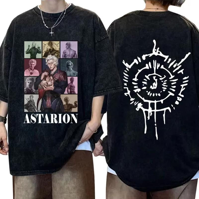 Astarion Girl Dinner Graphic T Shirt Baldurs Gate  Fan Gamer Washed T Shirts Women Unisexs Vintage Gothic Cool Tshirt Streetwear
