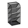 Metal Pen Organizer For Desk Mesh Functional Art Supply Pencil Holder With 5 Compartments For Office Home School Workspace