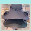Solar Powered Fan Hat With Large Brim For Outdoor Fishing And Sun Protection