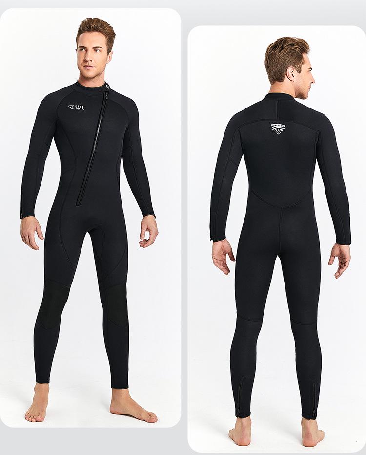 European & American 3MM Wetsuit: Unisex Long Sleeve Snorkeling & Surfing Suit for Cold-Proof Winter Swimming