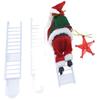 Electric Climbing Ladder Santa Claus Music Doll Christmas Ornament Decoration for Home Christmas Tree Hanging Decor NewYear Gift