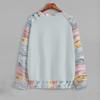 Women's Cross-Border Digital Print Raglan Round Neck Hoodie for Spring & Autumn