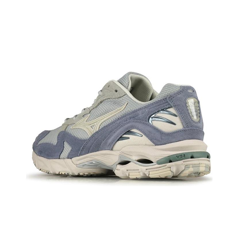 Mizuno Wave Rider 10 Retro Low Top Running Shoes Unisex Sneaker Gray Blue D1GA215901