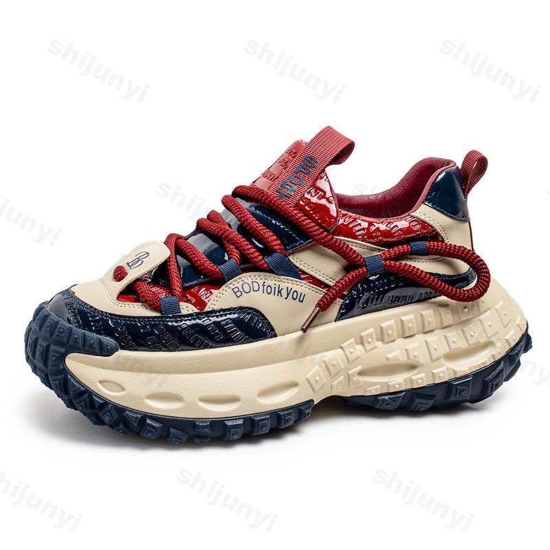 Fashion Mens Casual Shoes 2025 Spring Thick Sole Fashion Comfortable Sneakers Mixed Colour Anti Slip Board Footwear Zapatillas De Hombre