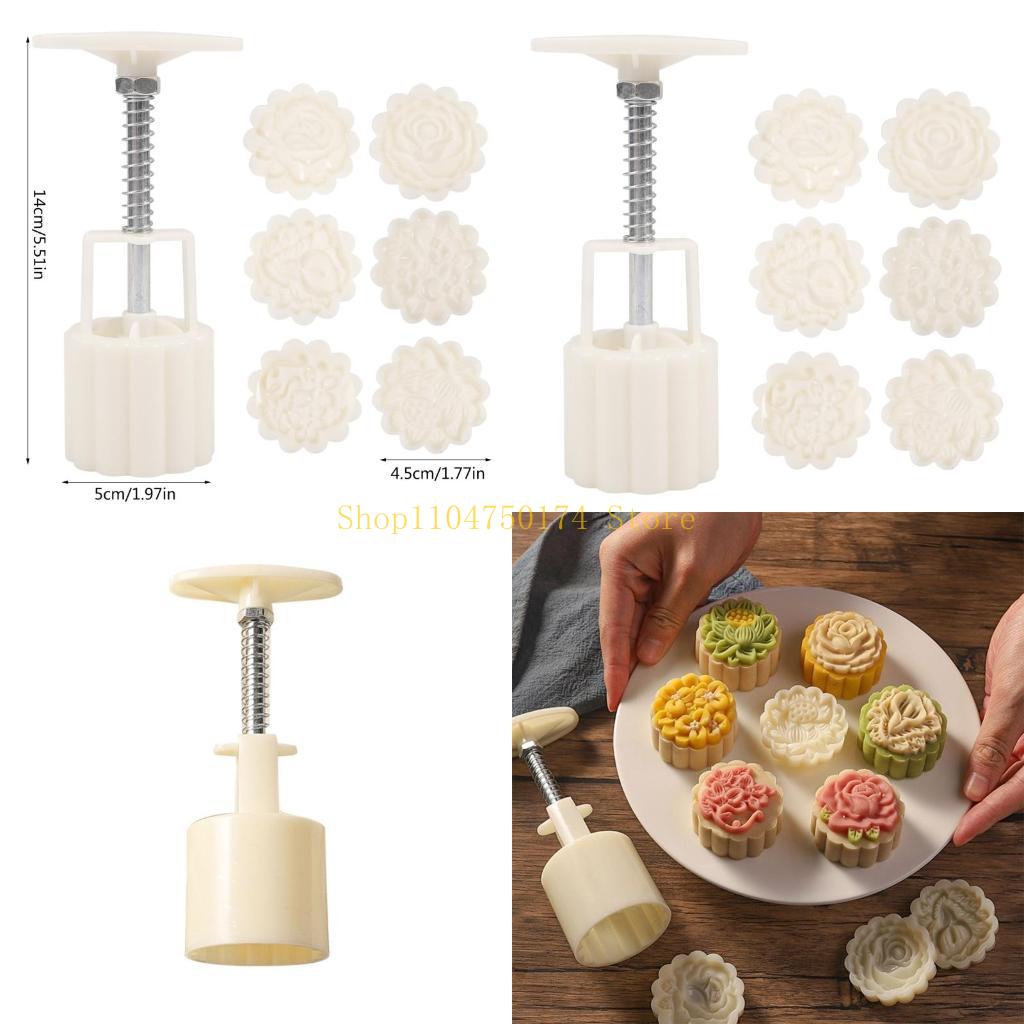 Пресс-форма для лунного кекса Цветок Печенье Штампы Китайский Среднеосенний Лунный Кекс Формочка Инструмент для украшения DIY Печенья Лучшая цена China Mainland