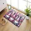 Christmas Themed Polyester Area Rug,  Polyester, Durable Chair Mat, Non-Slip Sofa Mat, Festive Floor Mat with Gnome and Tree