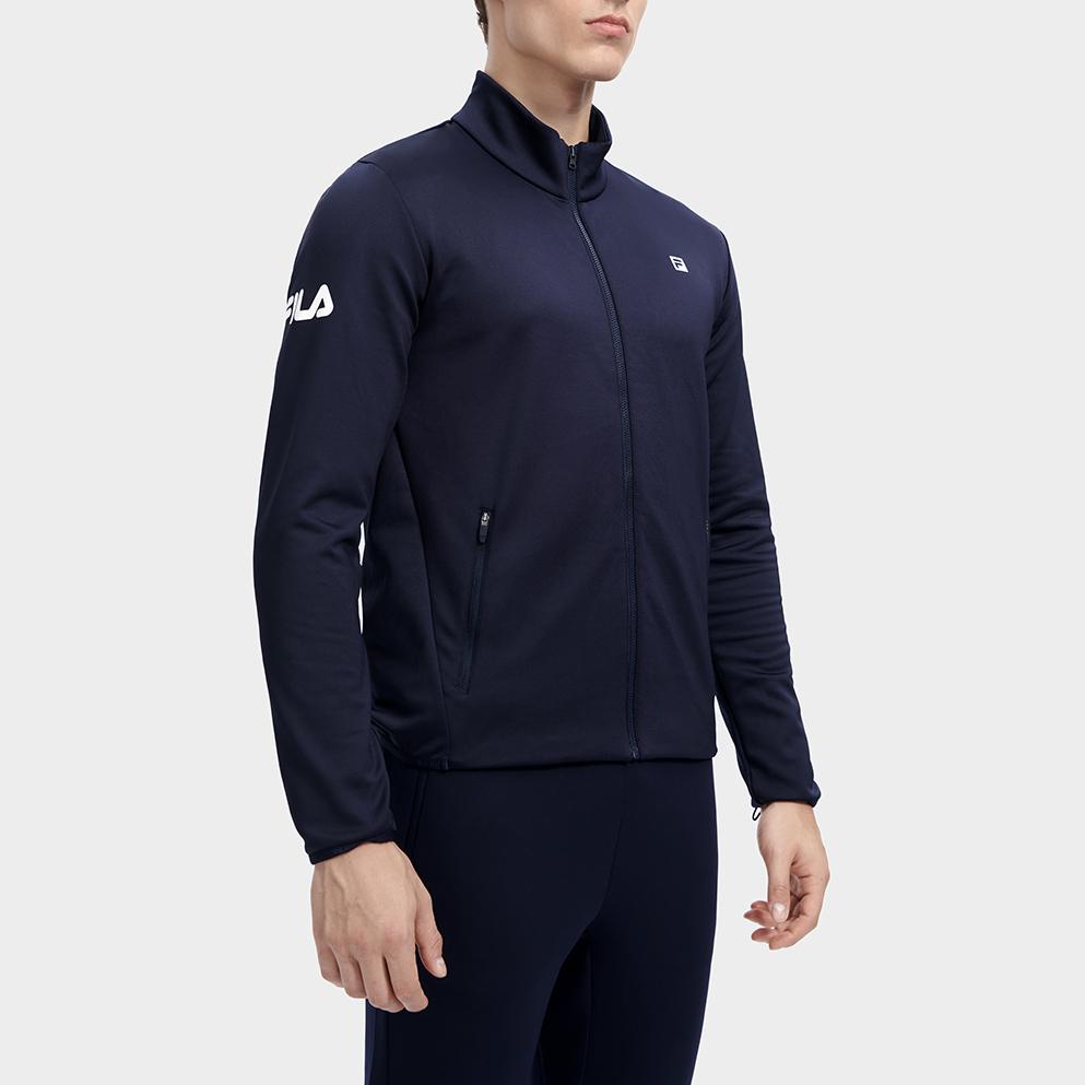 FILA Zipper Design Small Logo Long Sleeve Casual Sports Suit Men suit Royal-Blue A11M311702F-NV