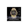 PINDOWS Men's Analog Quartz Watch Diamond Business Dress Waterproof Luminous Date Two-Tone Stainless Steel Band Classic Fashion Watch