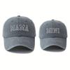 Fashion Washed Cotton MAMA MINI Embroidery Caps Vintage Adjustable Parent-Unisex Baseball Hats Breathable Sport Visors Cap