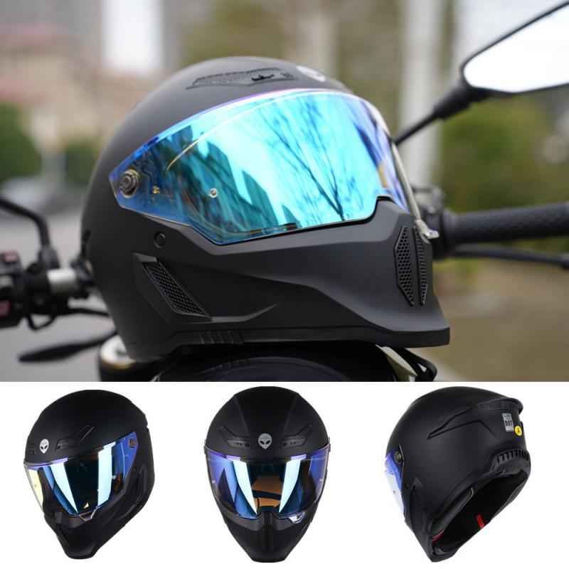 Retro Full Helmet Motorcycle Tail Wing Ventilation Bluetooth Position Four Seasons To Keep Warm