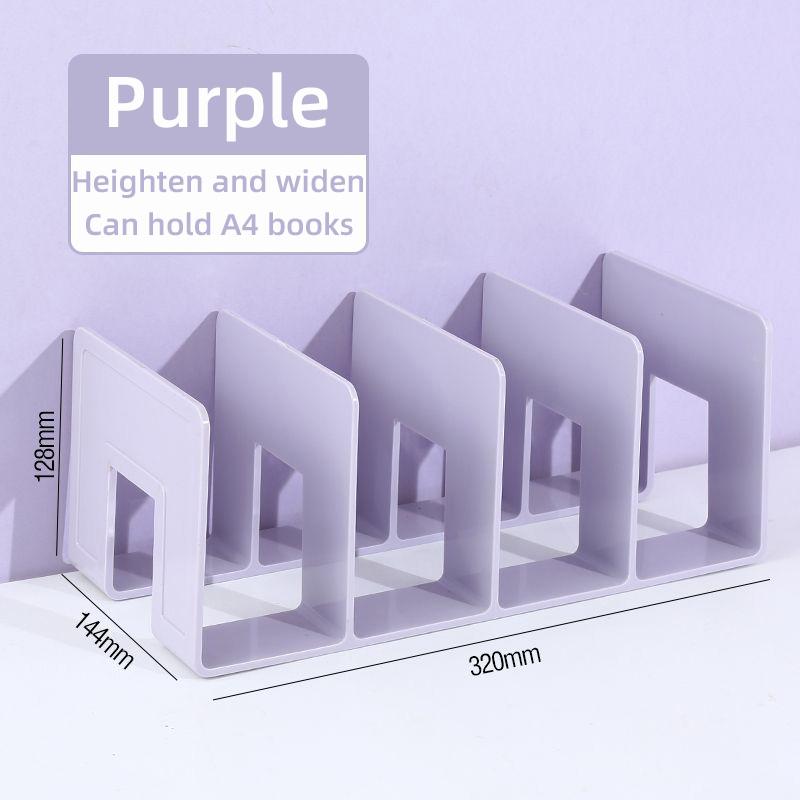 

Книжная подставка, настольная перегородка для хранения книг, полка для хранения книжного стола, зажим для книг, прозрачная акриловая книжная папка 32.5*14.5*13.2cm фиолетовый