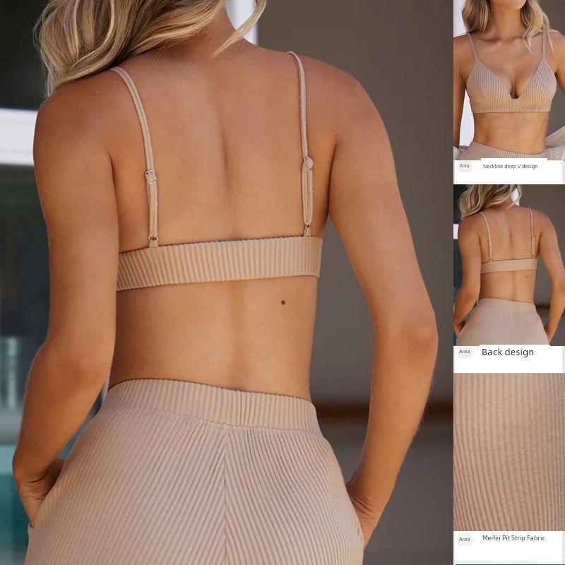 23 Cross-Border Nude Feel Beauty Back Yoga Push up Bras Quick-Drying Tight Sports Intimates Running Workout Vest Tops Women