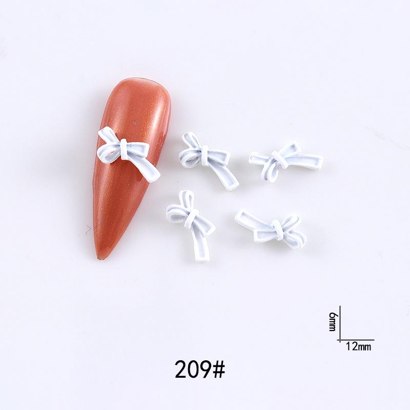 New Cute Bow Heart Nail Art: Frosted Matte Blue & Pink