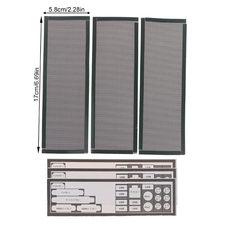 PVC Dust Filter Shield Back Plate For Computer Case Rear Panel Chassis Motherboard Protective Dust Prevention