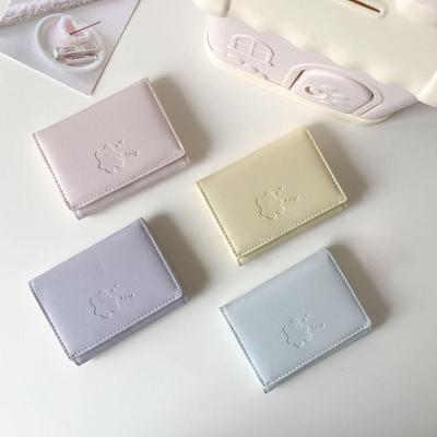 Dámské roztomilé peněženky s medvídkem, trojité multifunkční krátké peněženky, skládací držák na karty, peněženka na mince, dámská taška na karty, kreslené tašky