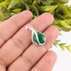 Natural Green Onyx Gemstone 925 Stamped Silver Jewelry Partywear Zircon Pendant CZP-7-5