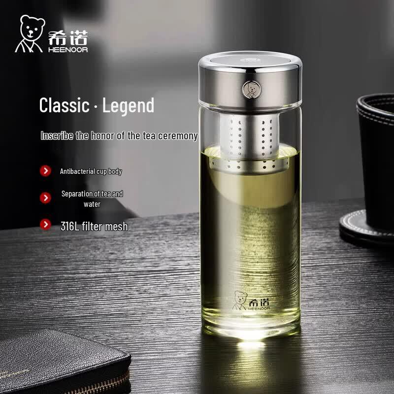 Heenoor Single-Layer Glass Tea Infuser Bottle