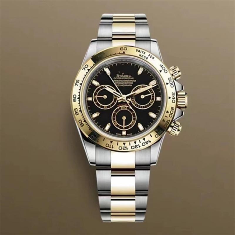 Ceas mecanic Laojia Daytona cu trei cadrane și șase ace pentru bărbați, curea din oțel, ceas multifuncțional, stația de vest, furnizor