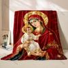 Virgin Mary Print Warm and Comfortable Blankets Gifts for Believers for Adults and Children Luxury Gifts for Home Travel Camping