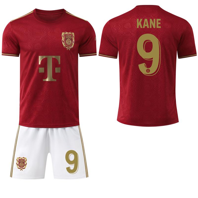 2526 Club No. 9 Kane jersey sports jersey gold Bayern 125th anniversary football jersey set #16
