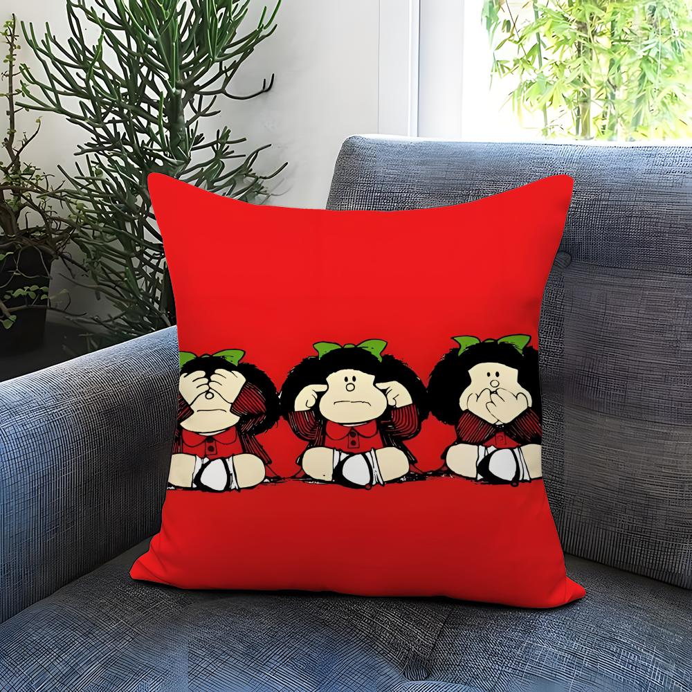 POPULAR M-MMafalda Cushion Cover Comfortable Reversible Pillow Cover Ideal for Car Sofa Bedroom & Beyond