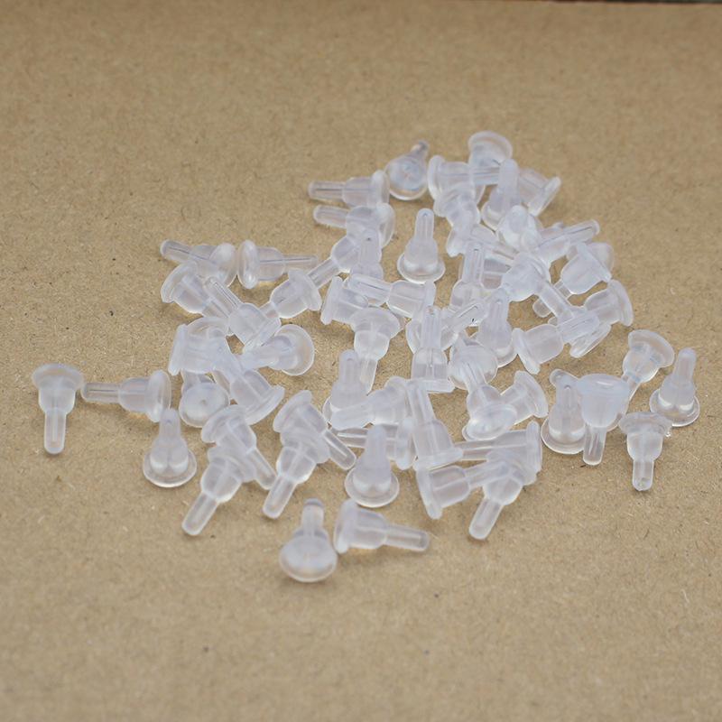 Non-Slip Transparent Silicone Earplugs - Anti-Stab, Soft Rubber Earring Backs