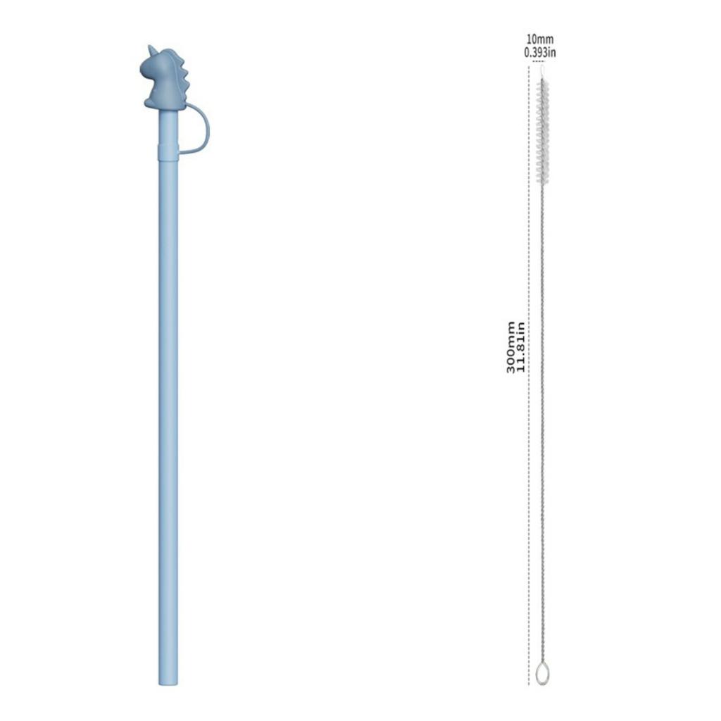 Replacement Long Silicone Straw With Straw Cover,Compatible with Stanley 40/30 oz Cup Tumbler,Cleaning Brush Stanley Accessories