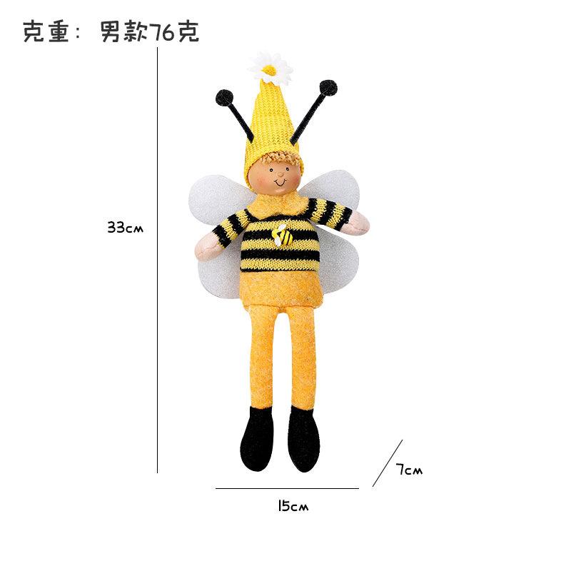 Bee Festival Gnome Doll Long Legs Wings Bee Cute Doll Home Ornament