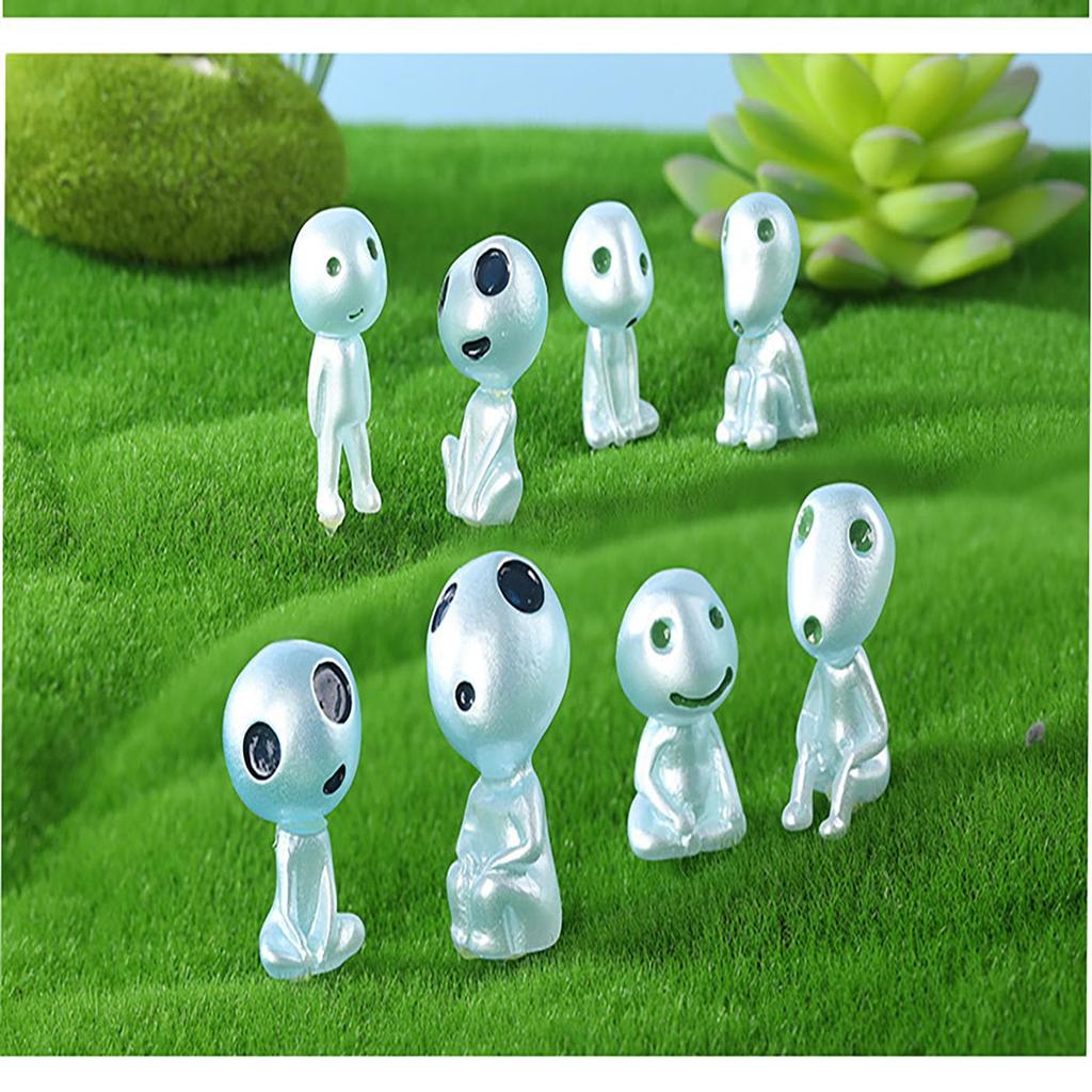 LUYING Ghibli Goods Wooden Elf Garden Accessories Luminous Micro Landscape Garden Decoration Glows in the Dark Outdoor Patio Lawn Yard Kit Figure, (10