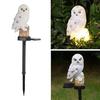 1/2Pcs Solar Owl Light with Stake Weather-resistant Waterproof Outdoor Garden Yard Pathway Patio Yard Lawn Solar Bird LED Decoration Lamp