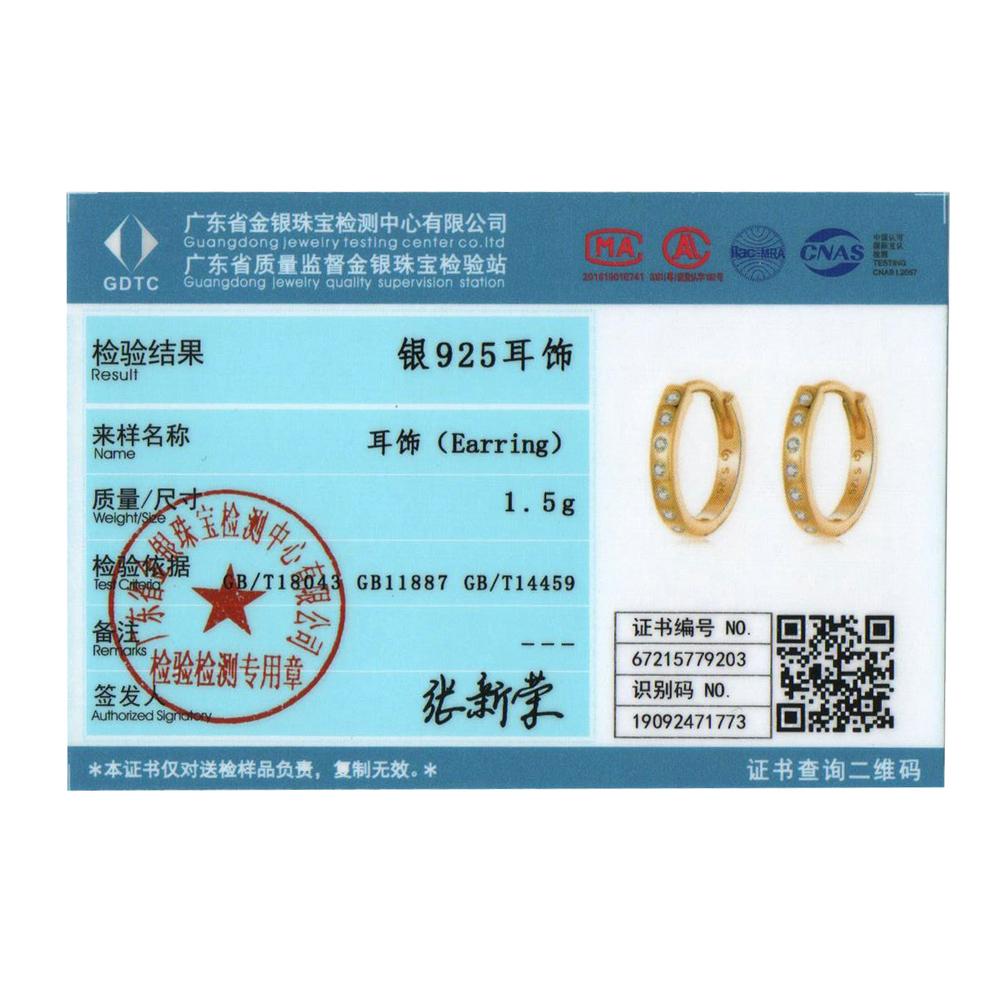 BAMOER Gold Hoop Earrings for Women 925 Silver Minimalist Simple Circle Earing Real Silver Korean Fashion Jewelry