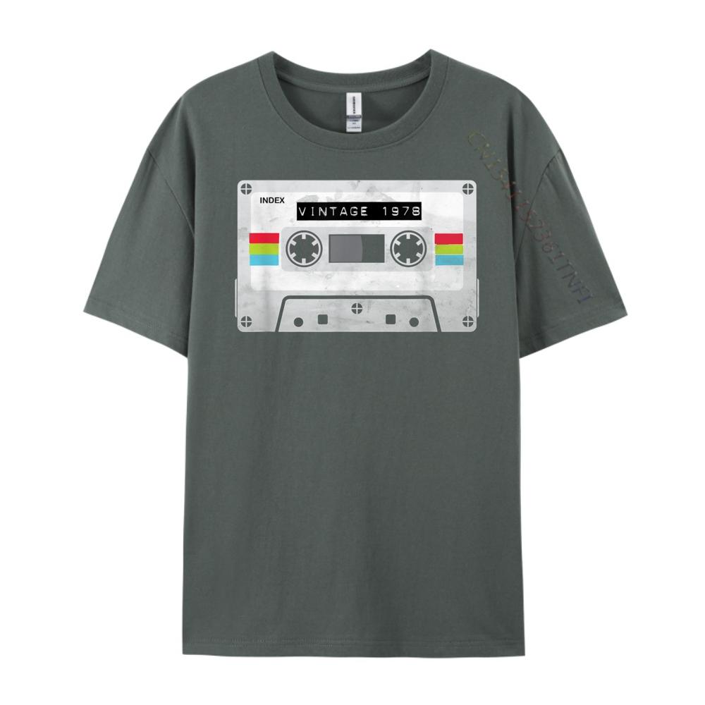 Vintage Cassette Tape 1978 Tshirt Woman Funny Shirts Men Fashionable and Trendy Meme TShirts Character