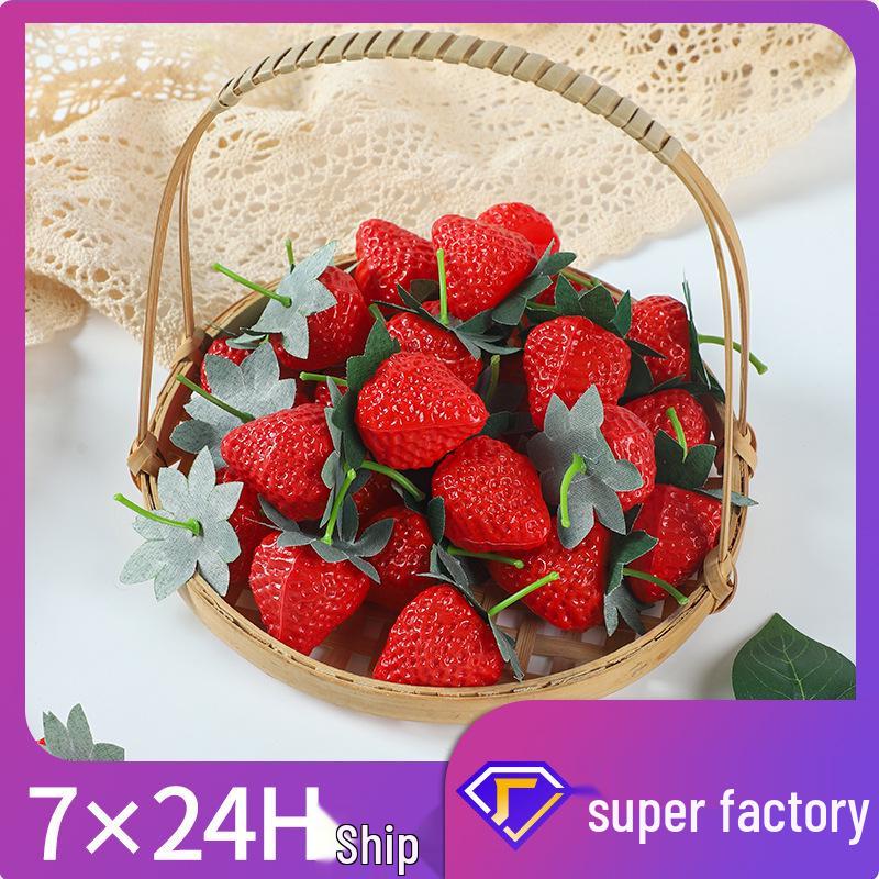 Artificial Strawberry Model Decoration for Floral Arrangements and Teaching Props