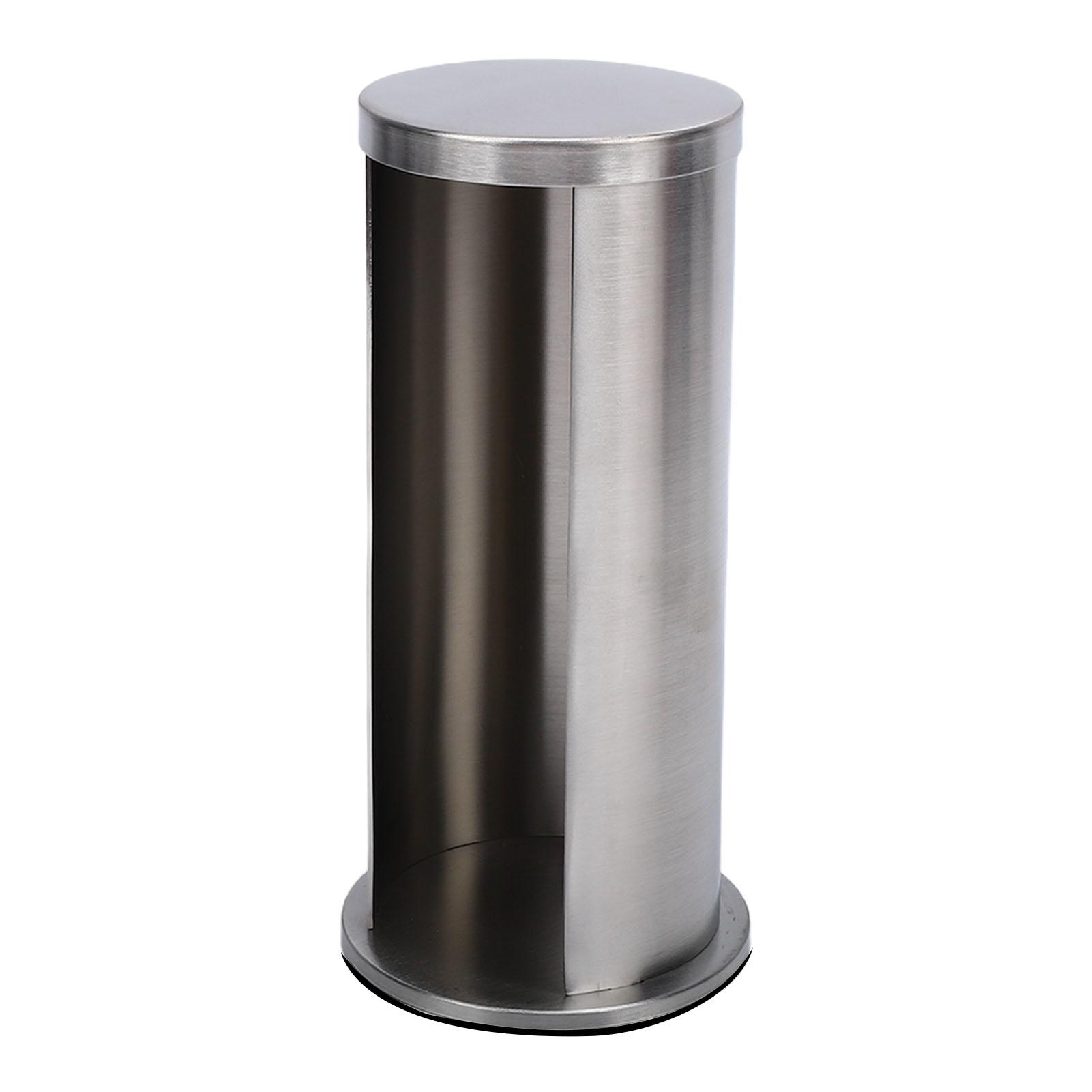 Konnwei Cosmetic Cotton Rounds Pad Holder Space Saving Stainless Steel Makeup Removers For Desk Vanity Bathroom Countertop