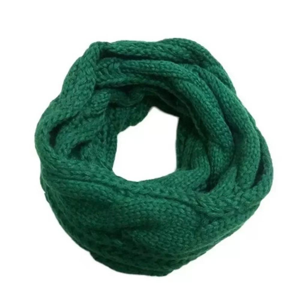 Thickened Knitted Scarf Solid Color Warm Scarves Simple Wool Bib Men