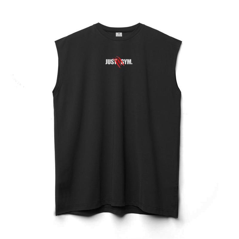 

Muscleguys Спортивная футболка Дышащий беговой тренировочный жилет для фитнеса Мужская повседневная верхняя одежда M чёрный