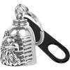 Motorcycle Biker Guardian Luck Riding Bell with Key Chain Ring & Hanger for Bikers Riders, for Men Women Guard Riding Safety
