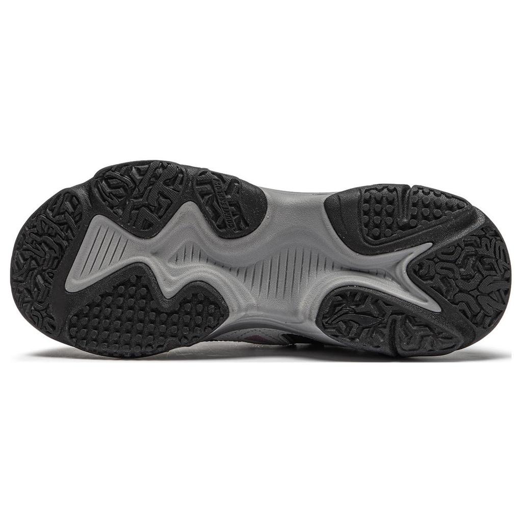 Li Ning CF Tracing Collection, Qianhangce 2 Slip Resistant Abrasion Resistant Low Top Casual Shoes Women's Black Gray AGLT168-8