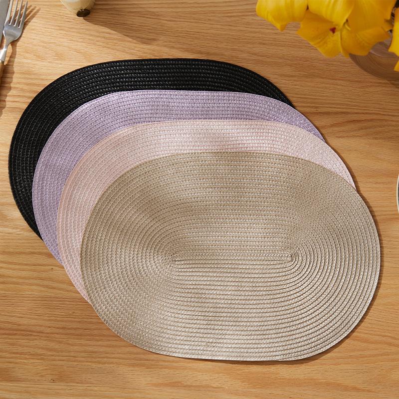 Nordic-style PP Placemat Table Mat, Western Placemat, Woven Dining Table Heat-resistant Mat, Decorative Table Mat