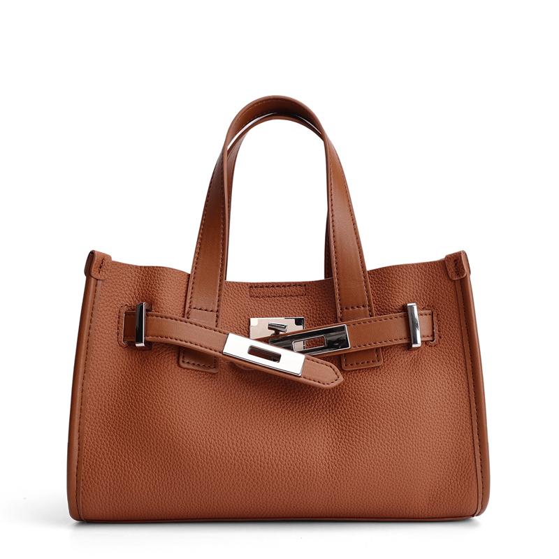 

2026 Spring New women s Retro Genuine Cowhide Leather Tote Bag Female Luxury Designer Shoulder Underarm Bags Niche Crossbody Bag 25x9x16cm шоколадный