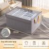 Caja de Almacenamiento para Ropa de Tejido Catiónico con Tapa y Marco de Acero