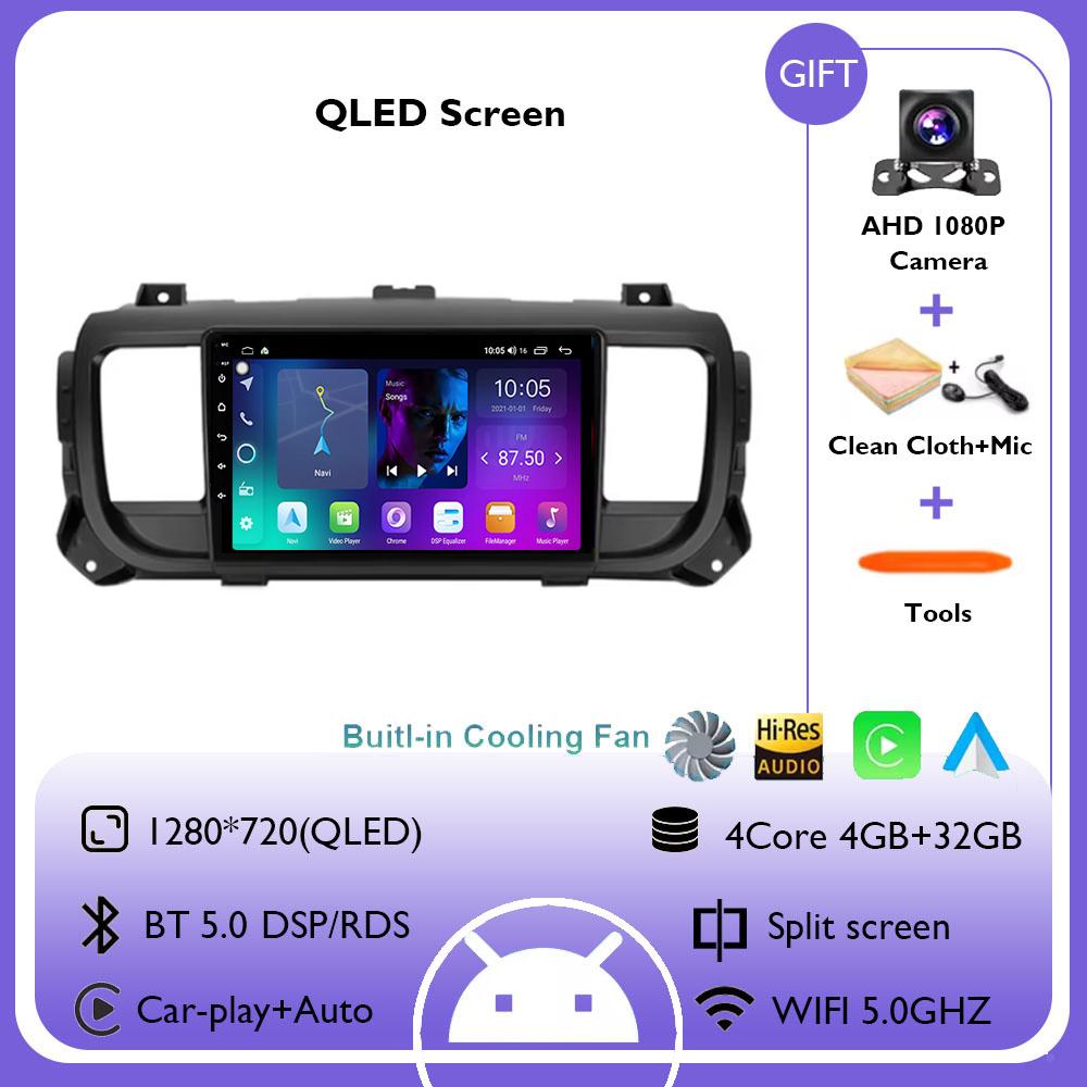 

Android 14 Автомобильный Радио Мультимедийный Плеер Для Citroen Jumpy III 3 SpaceTourer 1 Для Peugeot Expert III 3 2016-2021 Carplay Stereo