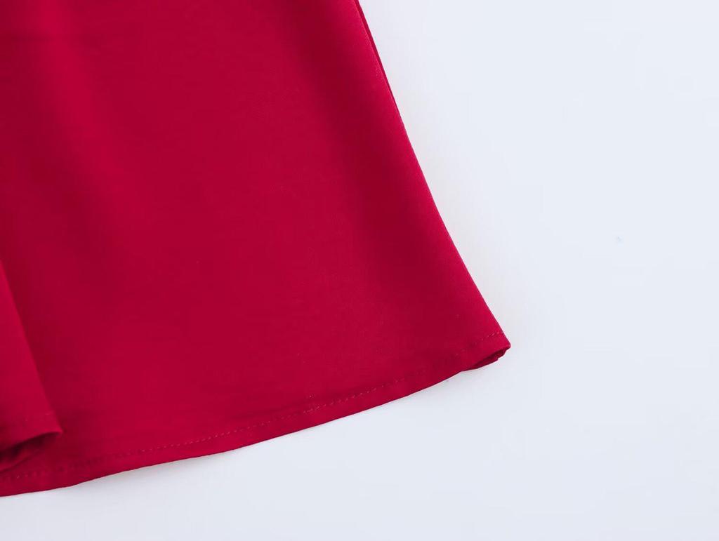 2025 Spring Women's European & American Fashion: Simple French Square Neck Long Sleeve Loose Dress