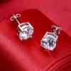 0.5-2 Carat 8.0mm D Color Moissanite 100%   Copper Stud Earrings For Women Top Quality Sparkling Wedding Jewelry