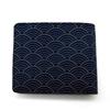 Inden Wallet Coin Purse Deerskin Traditional Craft Made in Japan Navy Blue with White Lacquer Seigaiha [Indenya] Bi-fold Men's No.2006 ([14-004]