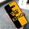 Чехол для телефона King Queen Couples для Samsung Galaxy Note 20 S20 FE Lite Ultra 10 9 8 Pro S10E S10 5G S9 S8 S7 S6 Plus Black